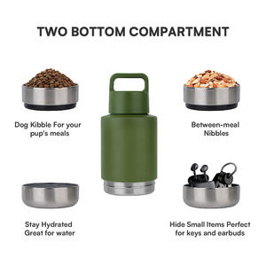 Maßgefertigte Outdoor-Reise-Futterschale für Haustiere 3-in-1 Faltbare Hunde-Edelstahl-Reise-Futterschale Hundetrinkflasche - Product Image 3