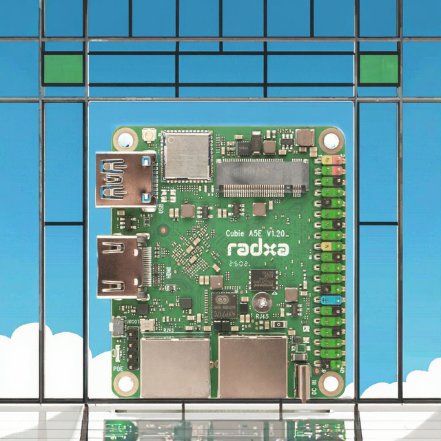 Radxa Cubie A5e 8-Core CPU Industrial Grade Linux Development Board Single Board Computer Dual Gigabit Ethernet Ports Supporting