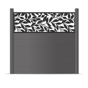 Panneaux de clôture en béton préfabriqué décoratifs d'extérieur en métal - Product Image 5