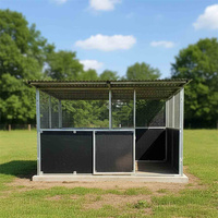 Abri pour chevaux portable robuste 2x3m, hauteur 2,2m, taille et hauteur personnalisables, construction métallique
