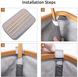 <strong>Double</strong> <strong>Laundry</strong> <strong>Hamper</strong> with Lid and Removable <strong>Laundry</strong> Bags Large <strong>Laundry</strong> <strong>Hamper</strong> 2 Section Collapsible Dirty Clothes <strong>Hamper</strong> - Product Image 6