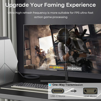 Kabel Tipe-C ke HDMI 2.1 8K 60Hz Mendukung UHD HDCP HDR Kecepatan Tinggi 48Gbps USB3.1 HDTV untuk Macbook Pro dan iPad dan Lainnya