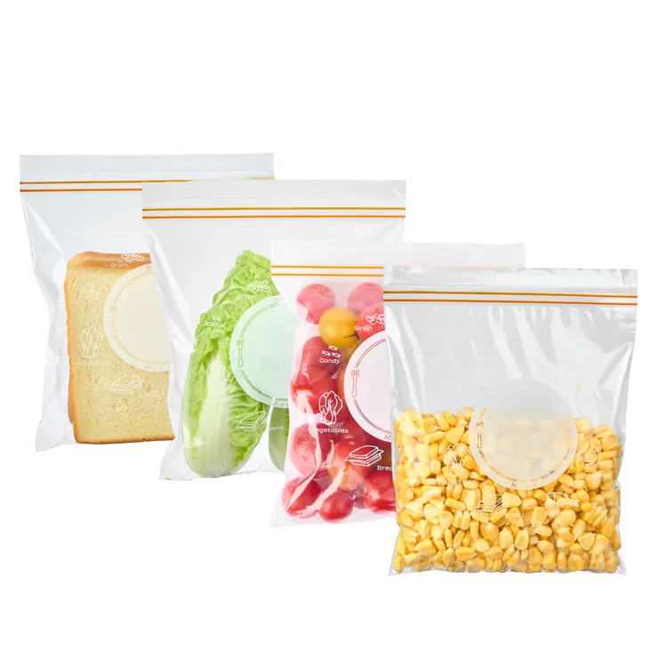 MCD透明大容量再利用可能食品シリコンフードシール果物野菜用の多用途保存バッグ容器