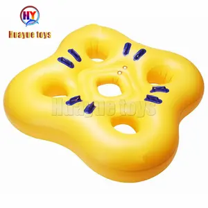 मजेदार ग्रीष्मकालीन खेल 4 सीटें Inflatable बेड़ा पानी पार्क ट्यूब Inflatable पानी स्लाइड