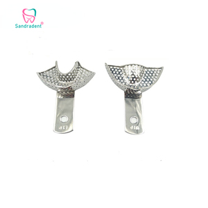 Bandeja Manual para Instrumentos Dentales de Acero Inoxidable 304, Bandeja de Impresión Plateada Blanca de Alta Calidad para Uso en Clínicas Dentales - Product Image 3