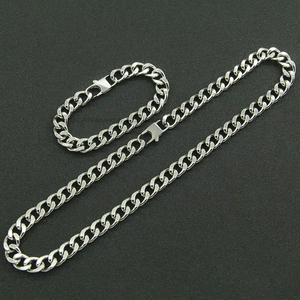 <b>Titanium</b> Steel Cuban <b>Chain</b> Bracelet Bracelet, Men's Personality Street Punk Locomotive Bracelet Bracelet Jewelry Tanjing - Product Image 4