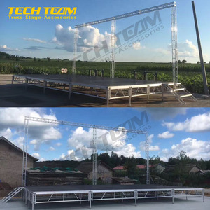 Scène <span class=keywords><strong>de</strong></span> mariage mobile extérieure en aluminium sur mesure avec escalier <span class=keywords><strong>de</strong></span> scène - Product Image 2