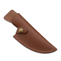 Étui à couteau en cuir véritable de haute qualité, léger, imperméable, avec fermeture sécurisée par bouton, pour couteaux à lame fixe, personnalisable OEM
