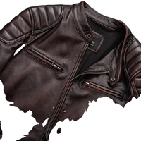 Blouson en cuir épais pour homme 2026, fermeture éclair frontale, manches longues, coupe décontractée et épurée