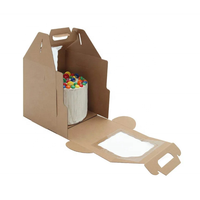 Meilleures ventes Boîte de papier ondulé Emballage en papier Boîte à gâteaux haute avec fenêtre transparente