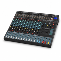 Console de mixage audio 12 canaux EMX12-USB avec 99 effets DSP, égaliseur 7 bandes, USB, Bluetooth et alimentation fantôme 48V pour studio, scène et diffusion en direct