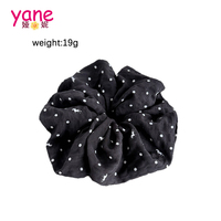 Scrunchie Rambut Kain Cetak Kustom - Ukuran Besar, Aksesoris Rambut Tebal, Paket Besar, Desain Polka Dot untuk Wanita