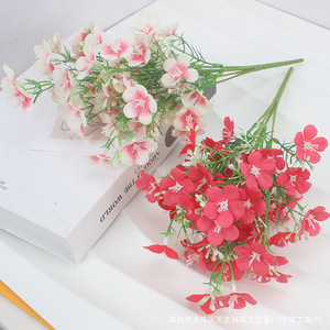 Bouquet de fleurs en soie multicolores, gypsophile, décoration d'intérieur, accessoires de mariage - Product Image 4