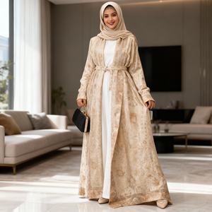 Nouvelle conception Abaya décontractée en mousseline froissée pour femmes musulmanes Vêtement modeste au quotidien Tendance Haute qualité - Product Image 3