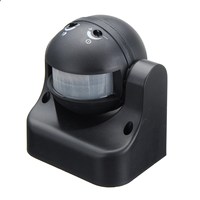 Sensor PIR Inframerah IP44 180 Derajat, Detektor Gerak 220-240V, Jangkauan Deteksi <12m, Waktu Tunda 8dtk-8mnt, Pemasangan di Dinding, Garansi 2 Tahun