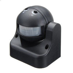 IP44 cảm biến <span class=keywords><strong>PIR</strong></span> độ <span class=keywords><strong>180</strong></span>, máy dò chuyển động hồng ngoại 220-240V-Đen - Product Image 2