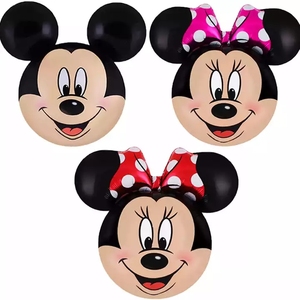 24 pollici Mickey <span class=keywords><strong>Minnie</strong></span> head foil balloons decorazioni per feste di compleanno giocattoli per bambini giocattoli gonfiabili per bambini palline da doccia - Product Image 1