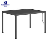 Système pergola en aluminium Mirador Bioclimatique Arche à persiennes motorisées pour salle extérieure Amélioration de l'espace Tonnelles à cadre métallique