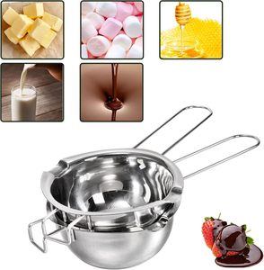Pot à fondue 500 ml en acier inoxydable 201 poli miroir, écologique, compatible lave-vaisselle, qualité alimentaire, pour la cuisson du chocolat - Product Image 5
