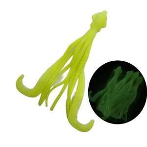 4 pièces/sac, 10 cm, 3,5 g, leurres de pêche à l'octopus lumineux/UV, leurres de pêche à l'octopus à action lente, jigging en eau salée, trolling, leurres souples, jupes de calmar, appâts marins - Product Image 2