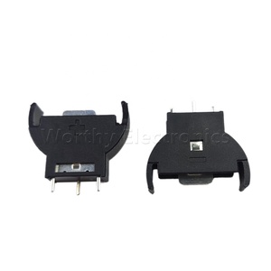 Вертикальный держатель батареи CR2032 CR2025 CH7410-2032LF полукруг батарея таблеточного типа держатель BS-5 DIP-3 BS-2032-5 чехол для аккумулятора - Product Image 3