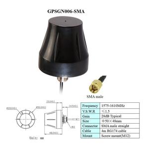 야외 사용 방수 IP67 glonass <span class=keywords><strong>gps</strong></span> 공중 자기 또는 나사 섀시 마운트 높은 이득 <span class=keywords><strong>GPS</strong></span> glonass 듀얼 액티브 카 안테나 - Product Image 4