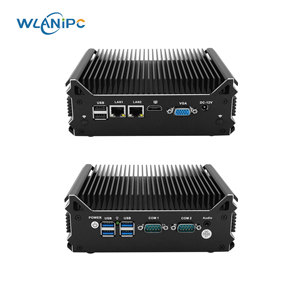 Wanlan Fanless mini pcs i5 8250U Quad Cor 2*Lan/DDR4/6GB RAM 128GB SSD/2*COM/Desktop embedded <b>pc</b> -Linux - Product Image 1