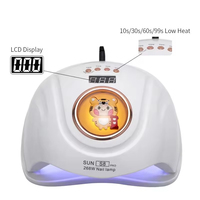 Sèche-ongles UV LED sans fil rechargeable SUN S8 Pro 268W 57LEDs, design mignon d'animaux de dessin animé, haute puissance