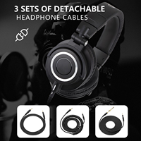Casque filaire professionnel M50x circum-auriculaire HIFI haute fidélité avec retour sonore intégré pour monitoring et carte son de haute qualité