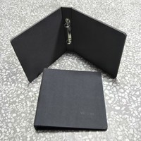 Étui de menu en cuir avec logo personnalisé, reliure à anneaux, couverture de menu de restaurant avec hnlacala pour Rar Cafe