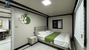 Casa Container Espandibile Prefabbricata Portatile da 40 Piedi <span class=keywords><strong>a</strong></span> Basso Prezzo del Produttore, Villa con 2-3 Camere da Letto, Patio e Terrazza in Pannelli Sandwich - Product Image 5