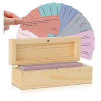 Vente en gros de cartes avec des versets bibliques pour Pâques, coffret en bois massif pour cadeau chrétien