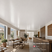 Panneaux de plafond en PVC stratifié imitation bois blanc, modernes, imperméables, pour plafonds artistiques, installation facile, pour intérieur, vente en gros