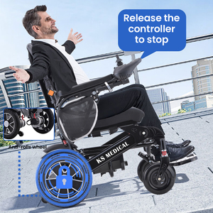 Silla de Ruedas Eléctrica Plegable Inteligente KSM-606, Segura y Confiiable para el Lugar de Trabajo - Product Image 6