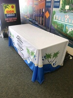 Nappe de table commerciale d'extérieur, bannière de table pour activités extérieures, housse de table en tissu personnalisée pour événements promotionnels professionnels