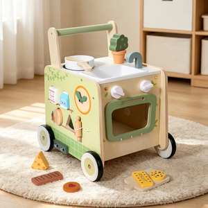 Andador <span class=keywords><strong>de</strong></span> madera para bebé con forma <span class=keywords><strong>de</strong></span> horno <span class=keywords><strong>de</strong></span> cocina, juguete <span class=keywords><strong>de</strong></span> clasificación, juego <span class=keywords><strong>de</strong></span> simulación, motricidad fina, aprendizaje temprano para niños pequeños, CE CPC, venta al por mayor, OEM, personalizado - Product Image 1