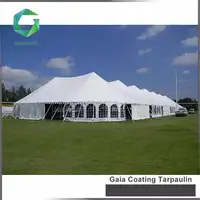 PVCテント生地、PVCコーティングターポリン白色、屋外テントイベント/結婚式テント生地
