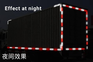 Road Night Safety Signs Adhesive Reflective Sheets Vinyl <strong>Reflector</strong> Stickers for Truck/Bike/Cars - Product Image 3