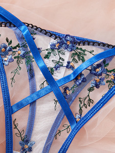 Ropa interior sexual para mujer, conjuntos de lencería, sujetador de mujer, Tanga, ropa interior de belleza para mujer, bordado de flores, Bikini romántico, lencería - Product Image 4