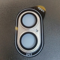 Anneau de protection d'objectif d'appareil photo en métal givré pour iPhone 17 Pro Max 17 Pro Air, film de protection d'objectif en verre trempé anti-rayures 9H