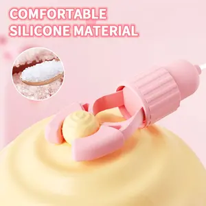 Juguete sexual vibrador para mujer con abrazadera para pezones, masaje de senos, labios, clítoris, Clip, estimulación, masajeador vibrador para lamer la lengua - Product Image 4