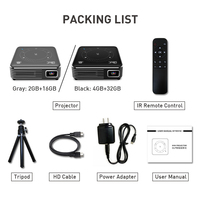 Salange P11 prend en charge la 4K, mini projecteur intelligent DLP Android 9.0, WIFI BT HD, mini projecteur de poche portable, vidéo projecteur mobile avec batterie