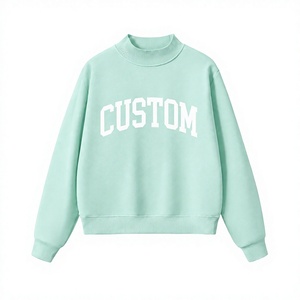 เสื้อสเวตเชิ้ตคอเต่าผู้หญิง ผ้าโพลีเอสเตอร์ขนแกะ ทรงโอเวอร์ไซส์ สำหรับฤดูใบไม้ร่วงและฤดูหนาว เป็นมิตรกับสิ่งแวดล้อม ปักโลโก้ด้านหน้า พิมพ์ลาย - Product Image 1