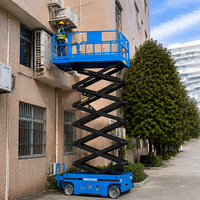 Elektrische Hydraulische Batteriebetriebene 200kg 300kg 6m-14m Mini-Radlader-Scherenhebebühne Selbstfahrend Klein zum Verkauf