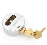 Van Lock Jeu de moraillons pour cadenas de haute sécurité avec clé 73mm Manille cachée Serrure pour porte de garage avec boulons de fixation Cadenas pour rondelle de hockey