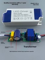 Alimentation LED chinoise 1-3W/12-18W pour projecteur, plafonnier et downlight avec transformateur redresseur à courant constant