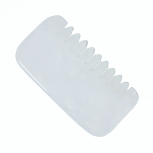 หวีคริสตัลสีขาว เครื่องมือสปาหยกนวดหนังศีรษะ กัวซา - Product Image 5