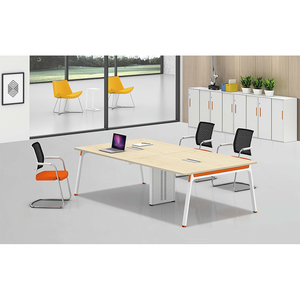 Meubles de bureau modulaires en bois modernes, poste de travail en cubicle pour centre d'appels 4 personnes, table de travail à domicile, cloison, bureau informatique - Product Image 3