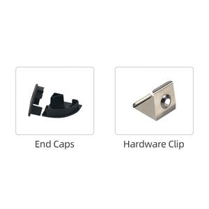 Profilo in Alluminio LED a 90 Gradi Nero per Estrusione, Canale per Profilo LED, Profilo in Alluminio per Illuminazione di Mobili - Product Image 4