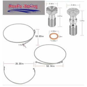 Haofa YFZ350 Câbles de frein tressés en acier inoxydable pour Yamaha Banshee 350 1987-2006 Kit de remplacement avant et arrière - Product Image 4